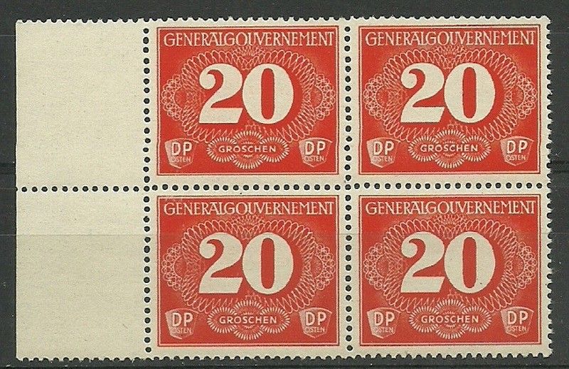 Znaczek Generalna Gubernia / GG 1940 Mi zus 2 Fi D2 Czyste **