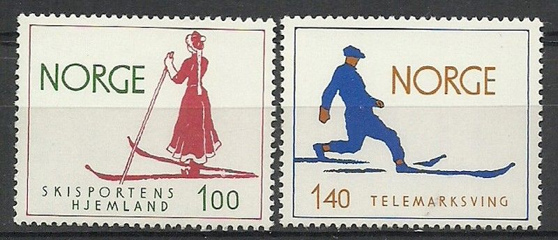 Znaczek Norwegia 1975 Mi 695-696 Czyste **