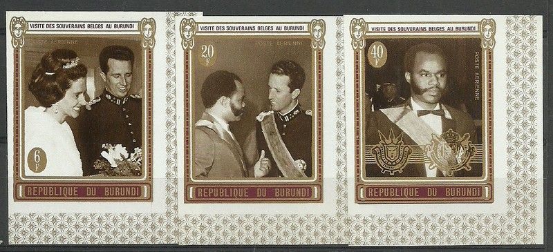 Znaczek Burundi 1970 Mi 673-675B Czyste **