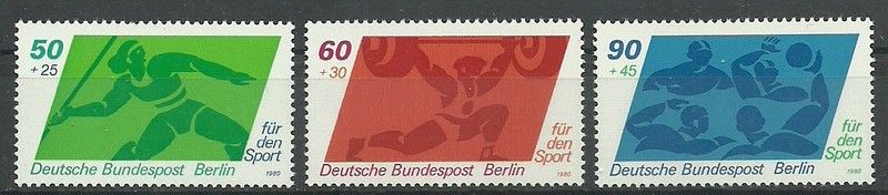 Znaczek Berlin Niemcy 1980 Mi 1046-1048 Czyste **