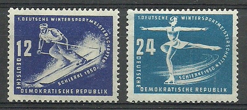 Znaczek NRD / DDR 1950 Mi 246-247 Czyste **