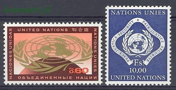 Znaczek Narody Zjednoczone Genewa 1970 Mi 9-10 Czyste **