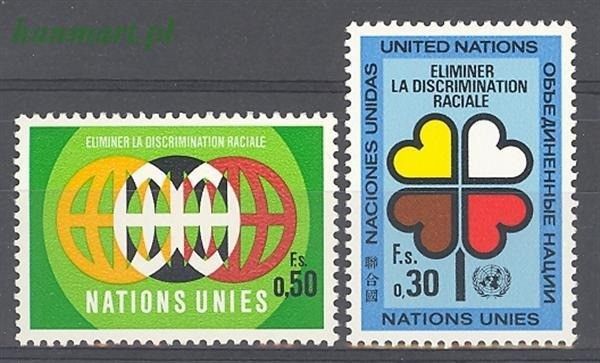 Znaczek Narody Zjednoczone Genewa 1971 Mi 19-20 Czyste **