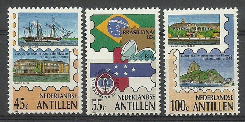 Znaczek Antyle Holenderskie 1983 Mi 494-496 Czyste **