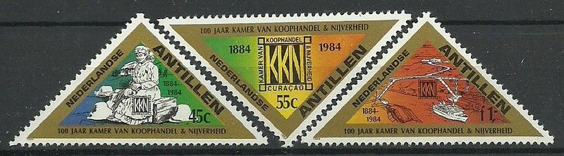 Znaczek Antyle Holenderskie 1984 Mi 527-529 Czyste **