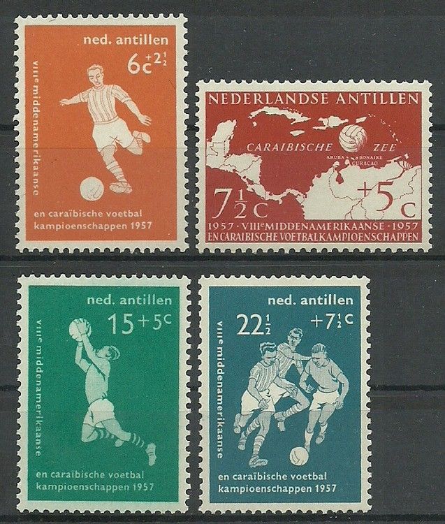 Znaczek Antyle Holenderskie 1957 Mi 60-63 Z podlepką *
