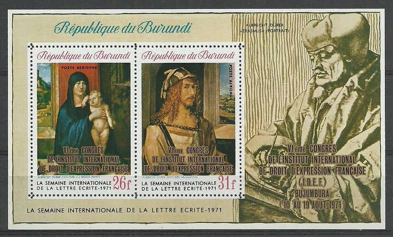 Znaczek Burundi 1971 Mi bl 51 Czyste **