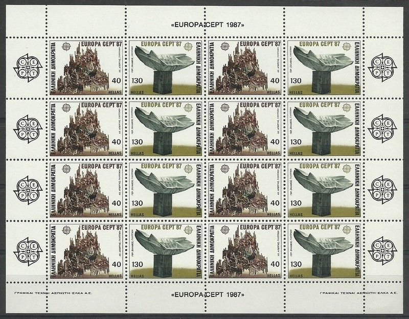 Znaczek Grecja 1987 Mi ark 1651-1652 Czyste **