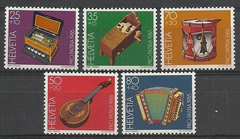 Znaczek Szwajcaria 1985 Mi 1296-1300 Czyste **