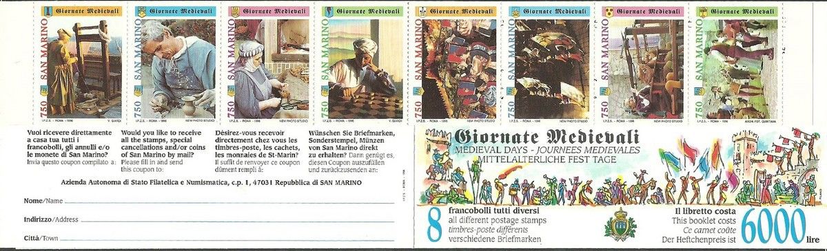 Znaczek San Marino 1996 Mi mh 4 Czyste **