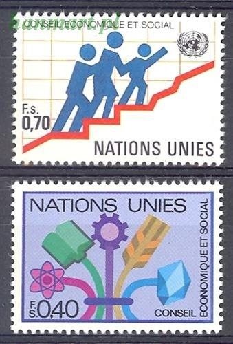 Znaczek Narody Zjednoczone Genewa 1980 Mi 94-95 Czyste **