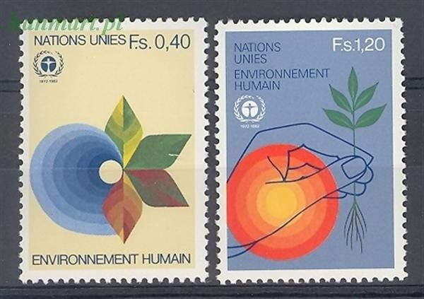 Znaczek Narody Zjednoczone Genewa 1982 Mi 105-106 Czyste **
