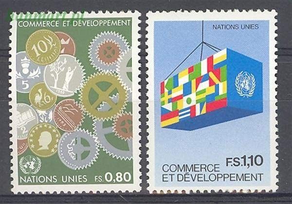 Znaczek Narody Zjednoczone Genewa 1983 Mi 115-116 Czyste **