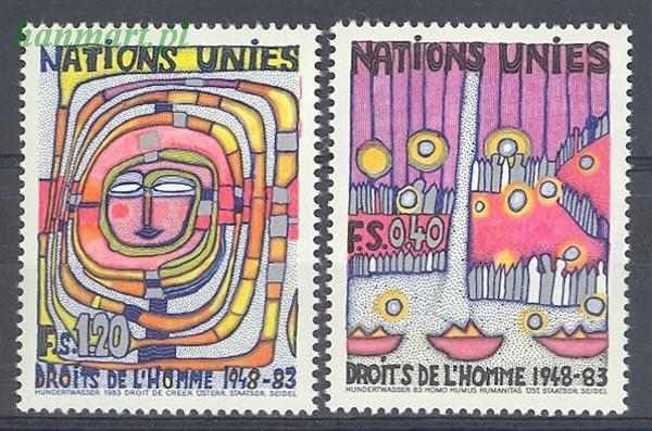 Znaczek Narody Zjednoczone Genewa 1983 Mi 117-118 Czyste **
