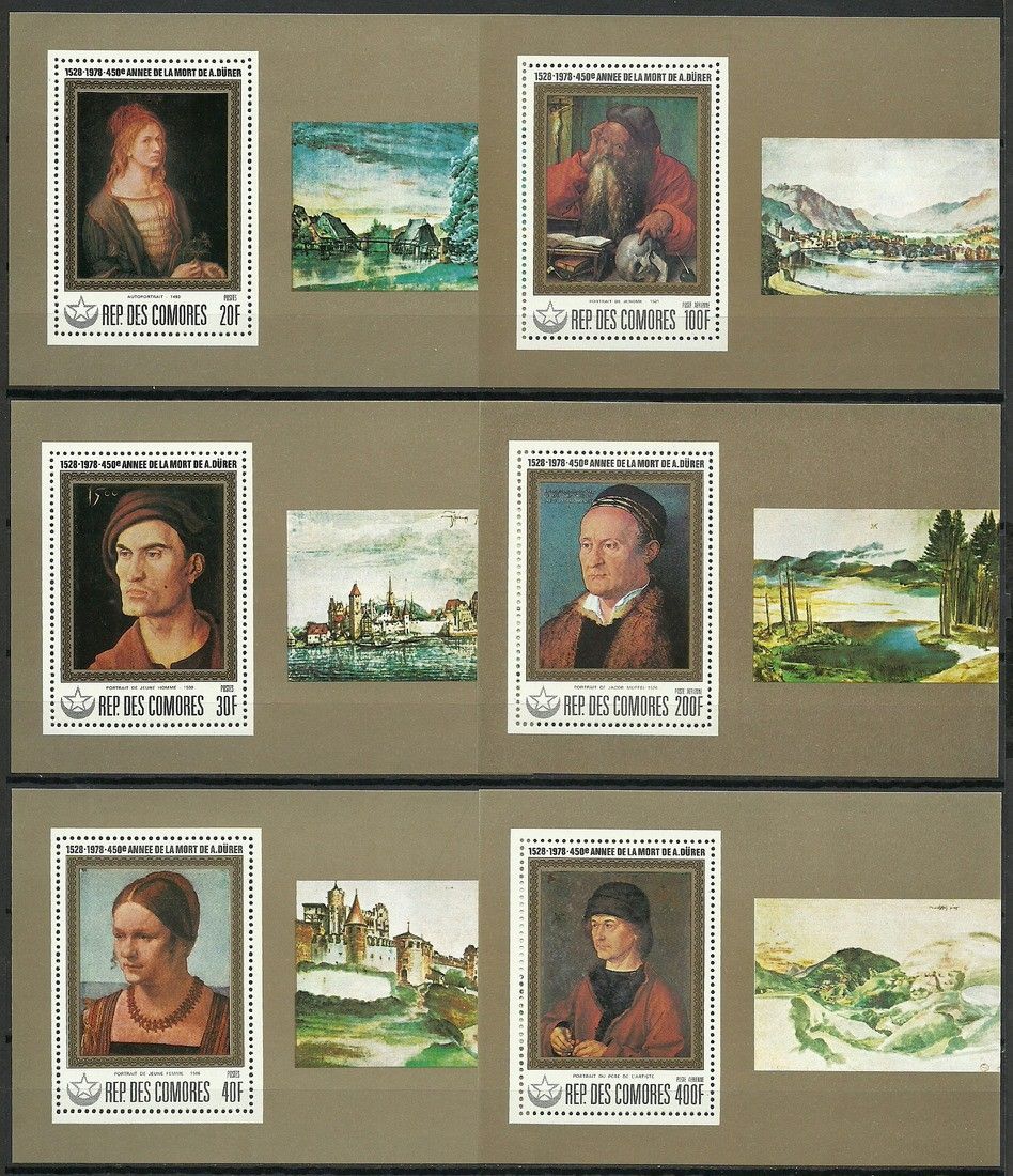 Znaczek Komory 1978 Mi ein bl 168-173 Czyste **