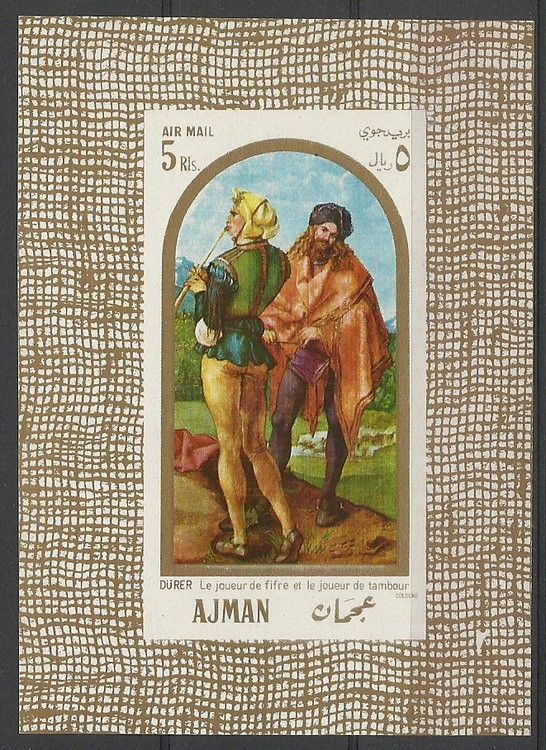 Znaczek Ajman / Adżman 1968 Mi bl 24 Czyste **
