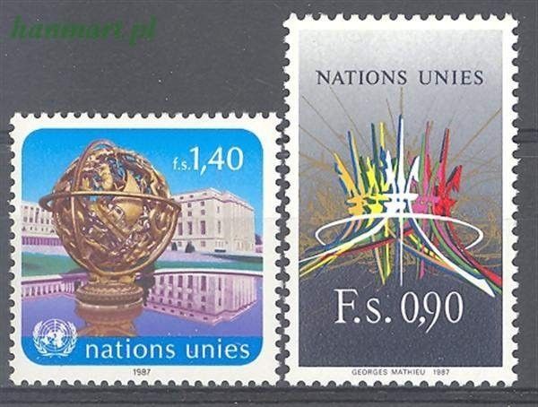 Znaczek Narody Zjednoczone Genewa 1987 Mi 152-153 Czyste **