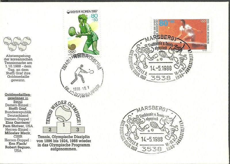 Znaczek Niemcy 1987 Mi 1354+SKA1519 FDC