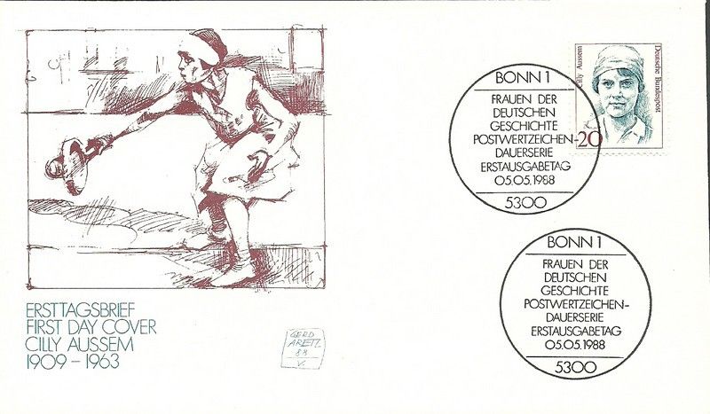 Znaczek Niemcy 1988 Mi 1365 FDC