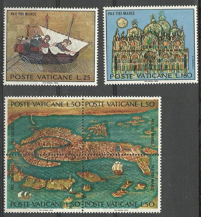 Znaczek Watykan 1972 Mi 599-604 Czyste **