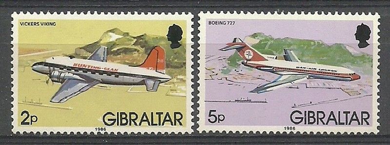 Znaczek Gibraltar 1982 Mi 433YIII+436YIII Czyste **