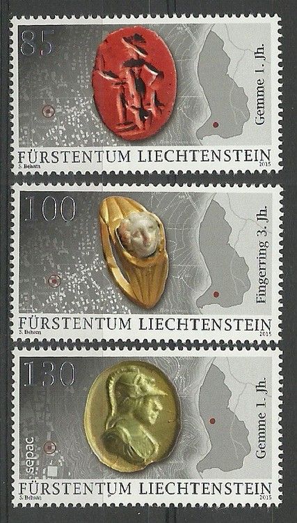 Znaczek Liechtenstein 2015 Mi 1779-1781 Czyste **
