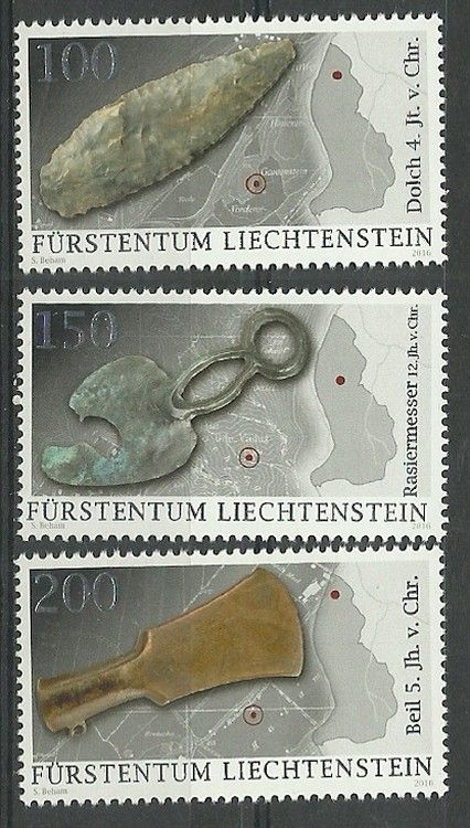 Znaczek Liechtenstein 2016 Mi 1795-1797 Czyste **