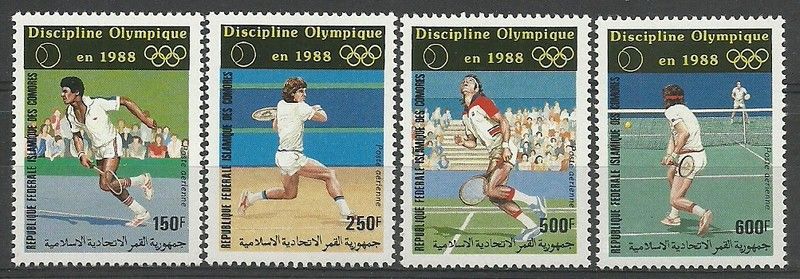 Znaczek Komory 1987 Mi 788-791 Czyste **