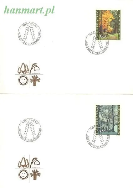 Znaczek Liechtenstein 1980 Mi 757-760 FDC