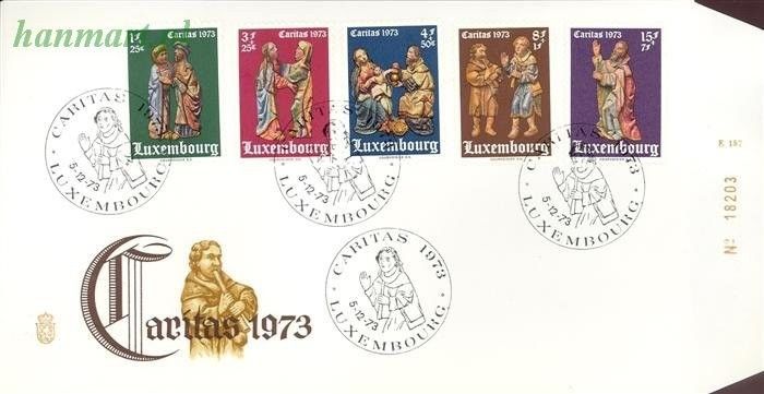 Znaczek Luksemburg 1973 Mi 871-875 FDC