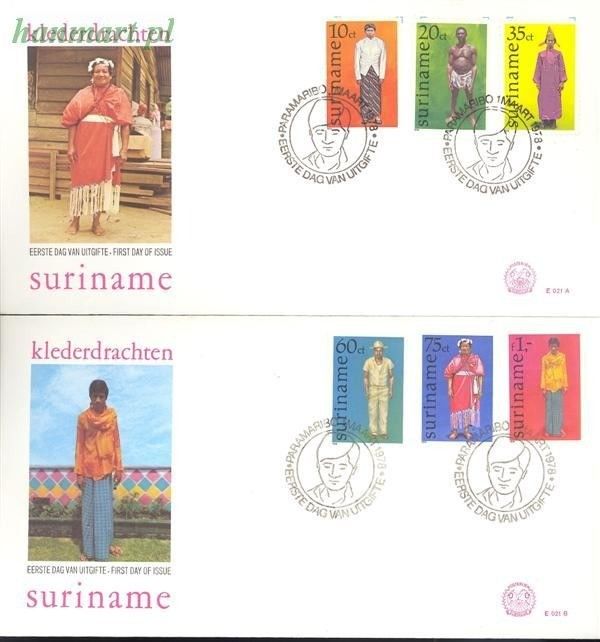 Znaczek Surinam 1978 Mi 812-817 FDC