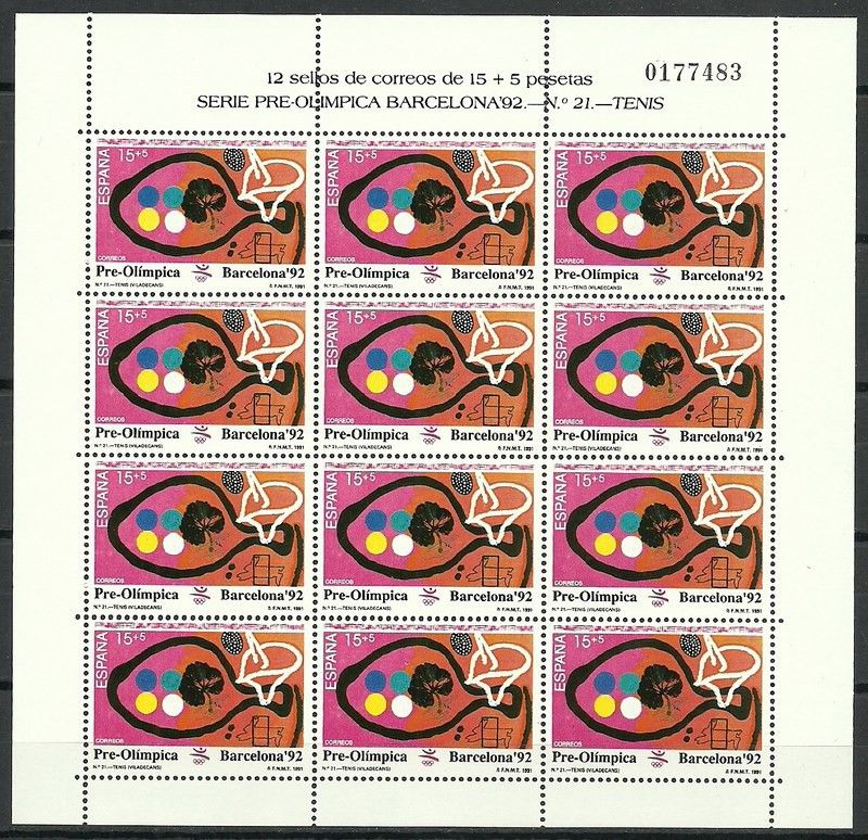 Znaczek Hiszpania 1991 Mi ark 3008 Czyste **