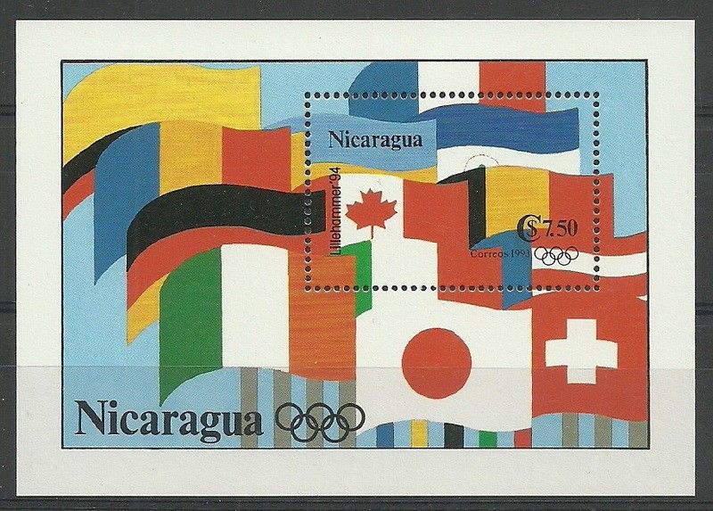 Znaczek Nikaragua 1993 Mi bl 205 Czyste **