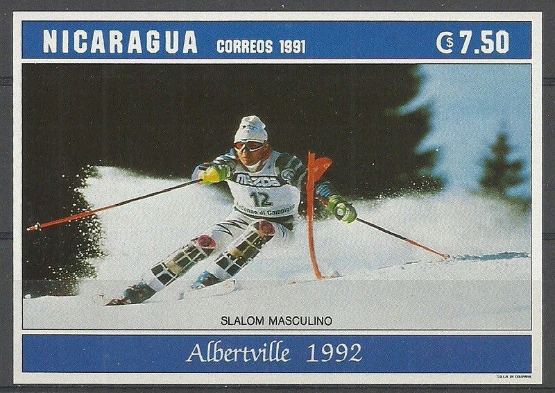 Znaczek Nikaragua 1992 Mi spe bl 203 Czyste **