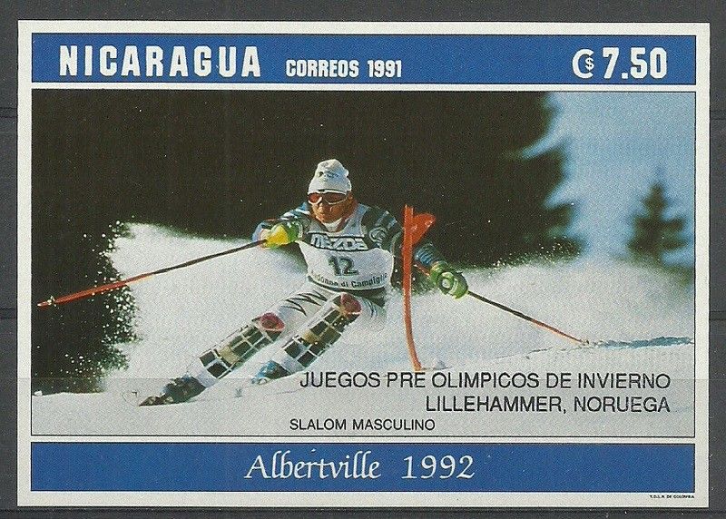 Znaczek Nikaragua 1992 Mi spe bl 204 Czyste **