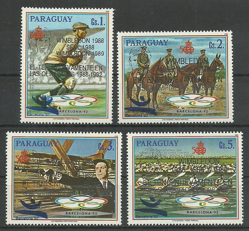 Znaczek Paragwaj 1989 Mi 4400-4403 Czyste **