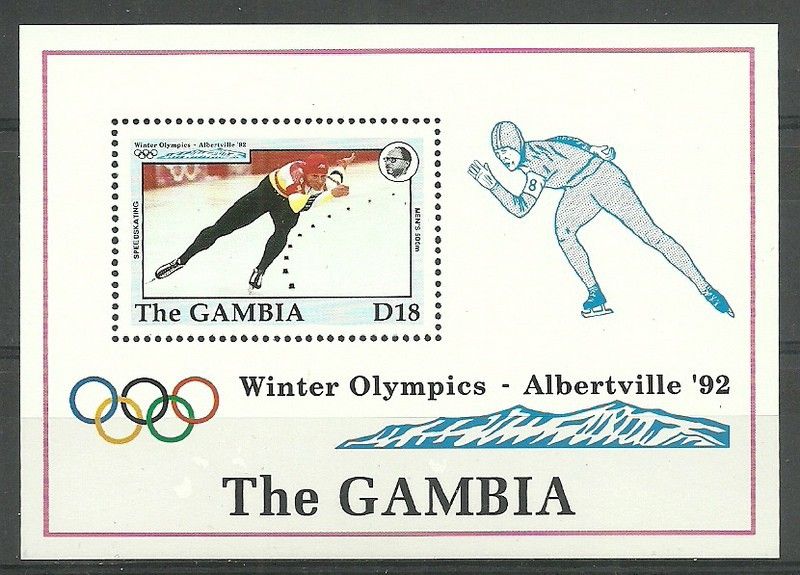 Znaczek Gambia 1992 Mi bl 158 Czyste **
