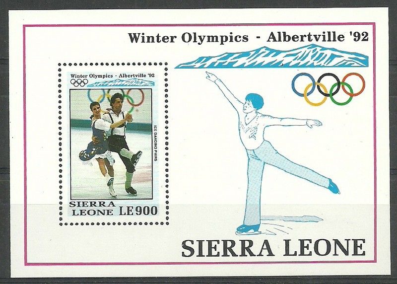 Znaczek Sierra Leone 1992 Mi bl 200 Czyste **