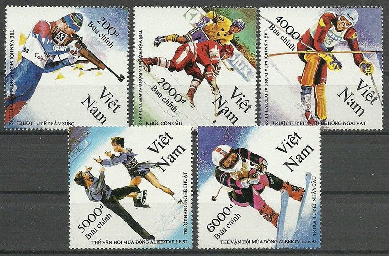Znaczek Wietnam 1992 Mi 2395-2399 Czyste **