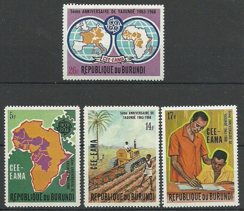 Znaczek Burundi 1969 Mi 480-483 Czyste **