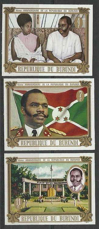 Znaczek Burundi 1969 Mi 667-669B Czyste **