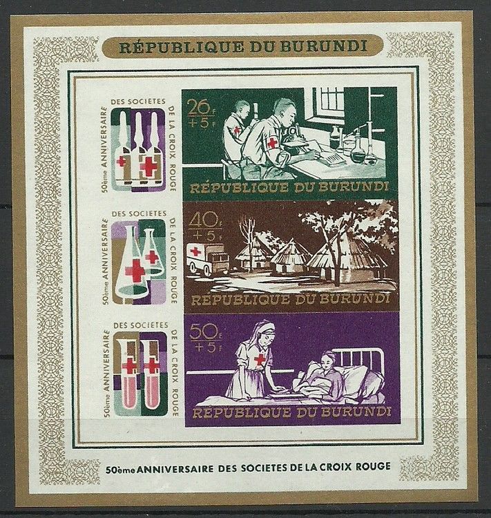 Znaczek Burundi 1969 Mi bl 33B Czyste **
