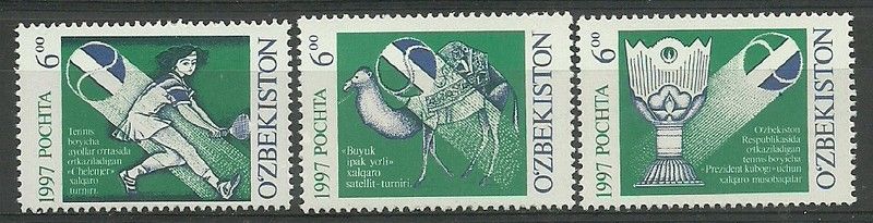 Znaczek Uzbekistan 1997 Mi 151-153 Czyste **