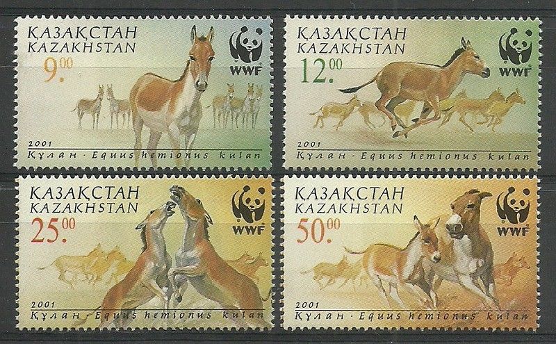 Znaczek Kazachstan 2001 Mi 345-348 Czyste **