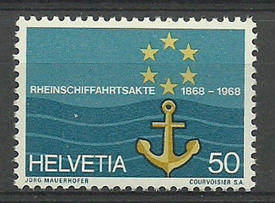 Znaczek Szwajcaria 1968 Mi 890 Czyste **