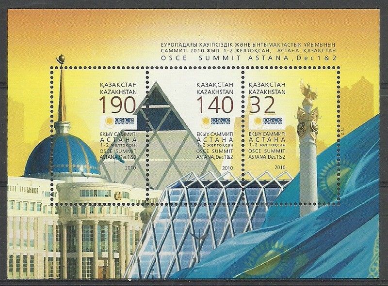 Znaczek Kazachstan 2010 Mi bl 42 Czyste **