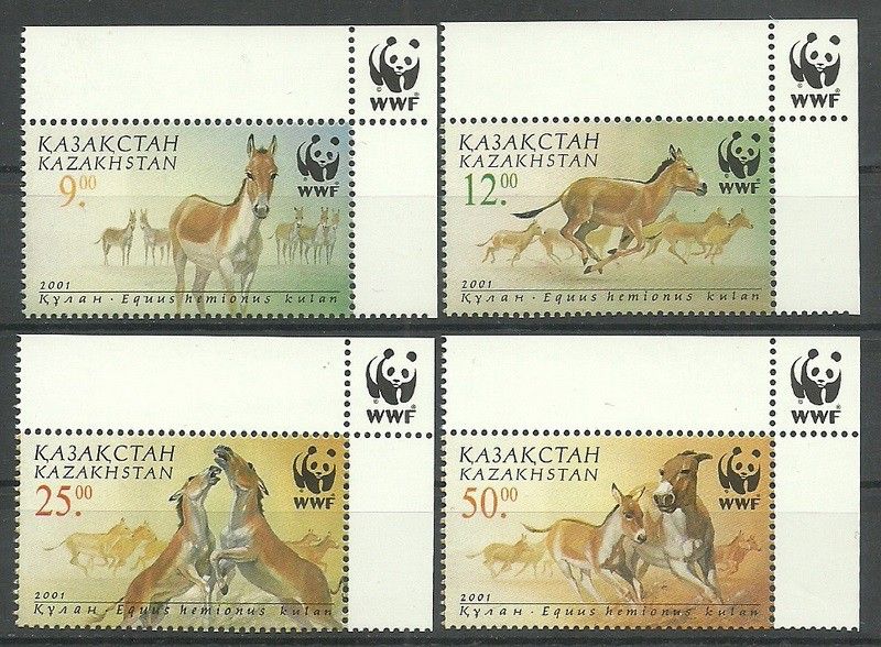 Znaczek Kazachstan 2001 Mi 345-348 Czyste **