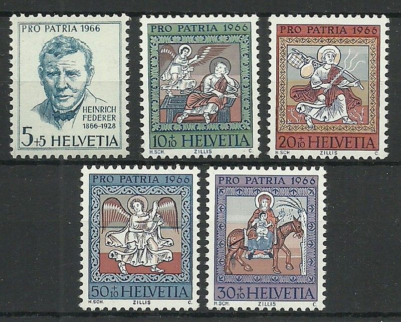 Znaczek Szwajcaria 1966 Mi 836-840 Czyste **
