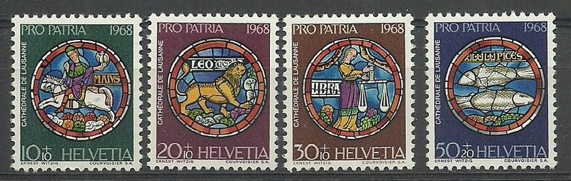 Znaczek Szwajcaria 1968 Mi 874-877 Czyste **