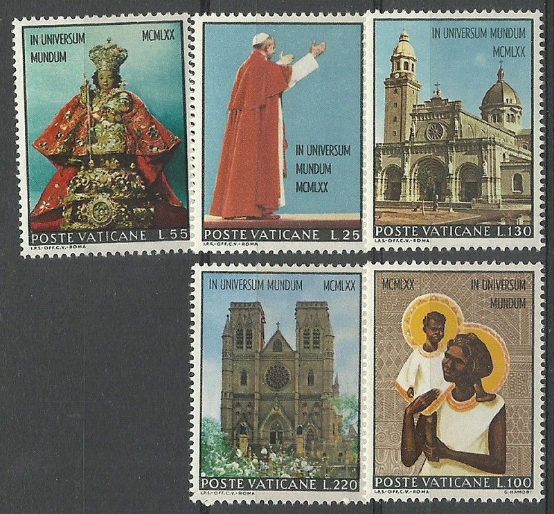Znaczek Watykan 1970 Mi 572-576 Czyste **